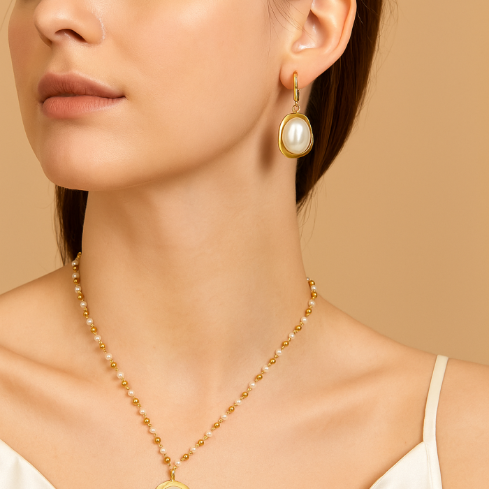 Parure Perles Dorées