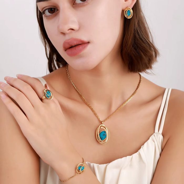 Set Turquoise Doré